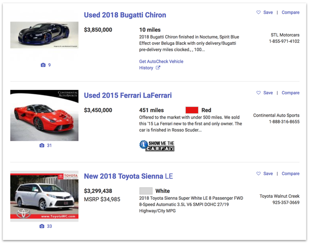 Illustration for article titled The Most Expensive Car On Autotrader Is An $8.7 Million Used Mazda 3